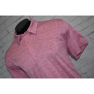 Birdie Bound Golf Polo Shirt Men Size 2XL Performance Pink Polyester Blend